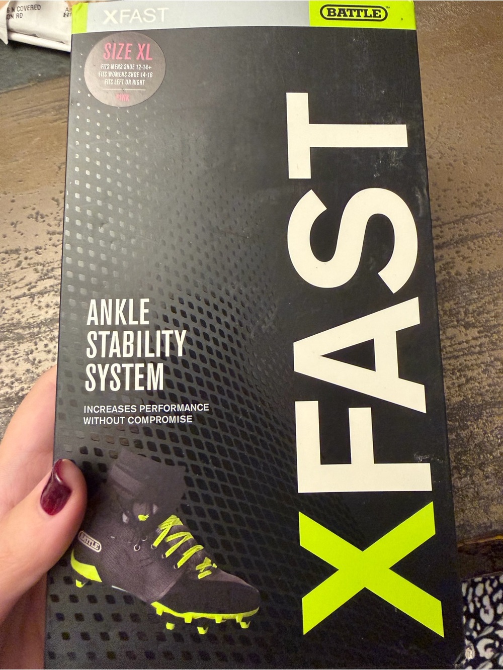 XFAST Ankle Stability System - Black with Neon pink